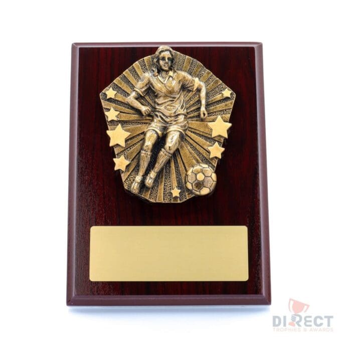 Cosmos Football Female Mahogany Plaque