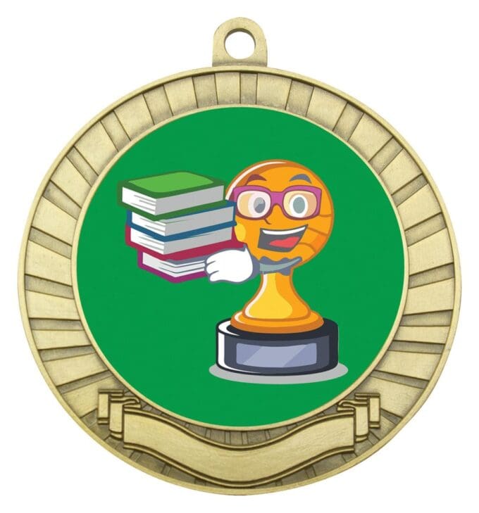 Eco Scroll Academic Character Medal