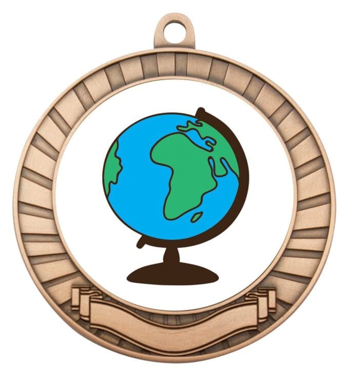 Eco Scroll Globe Medal - Image 3