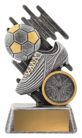 soccer trophy - boot & ball