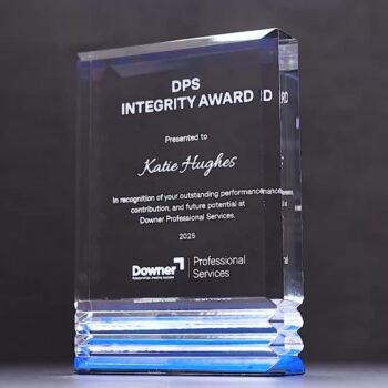 Acrylic Blue Pulse Trophy