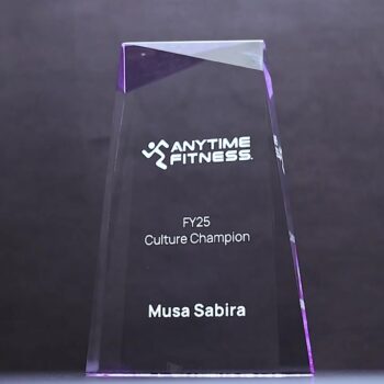 Acrylic Ballast Purple Trophy