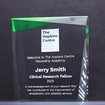 Acrylic Green Prism Trophy