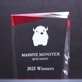 Acrylic Red Prism Trophy