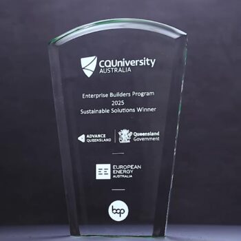 Acrylic Green Solar Trophy