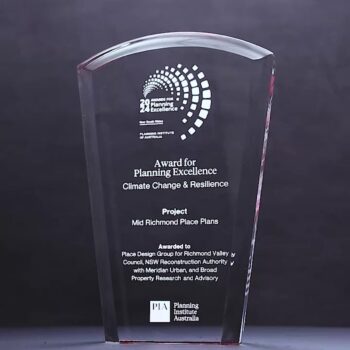 Acrylic Red Solar Trophy