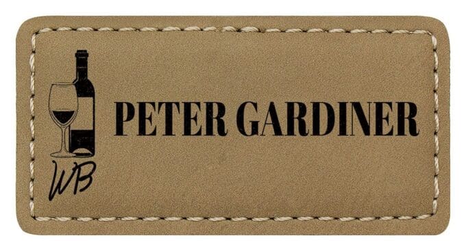 Leatherette Khaki Name Badge with Magnet