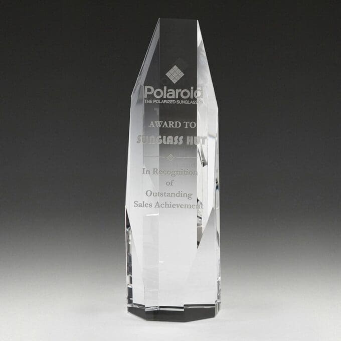 Crystal Octagon Tower Trophy