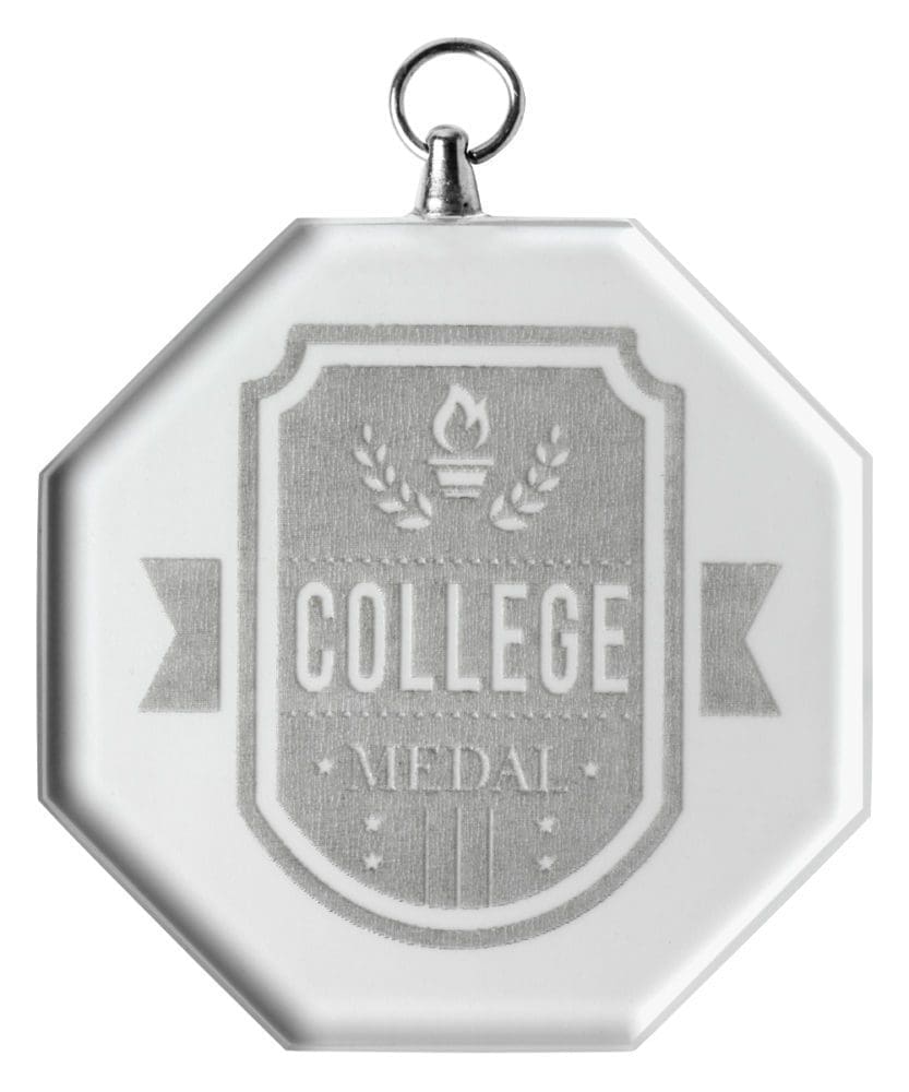 Glass Medal Octagon