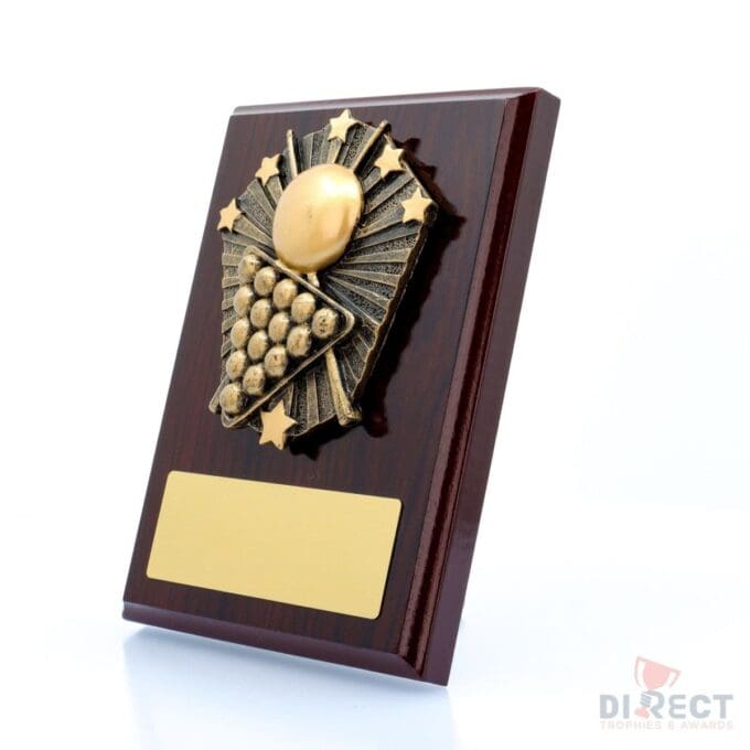 Cosmos Pool Snooker Mahogany Plaque - Image 2