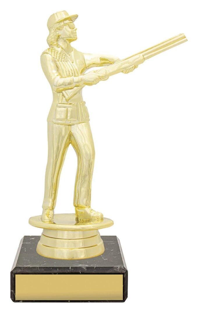 Female Skeet Shooting Figure Trophy