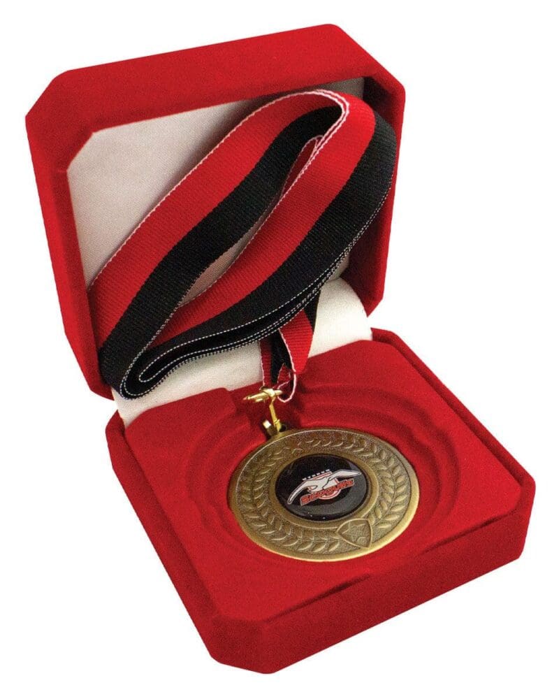 Crown Medal Box Red