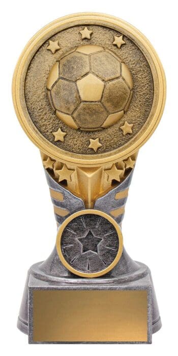 soccer trophy - gold & platinum
