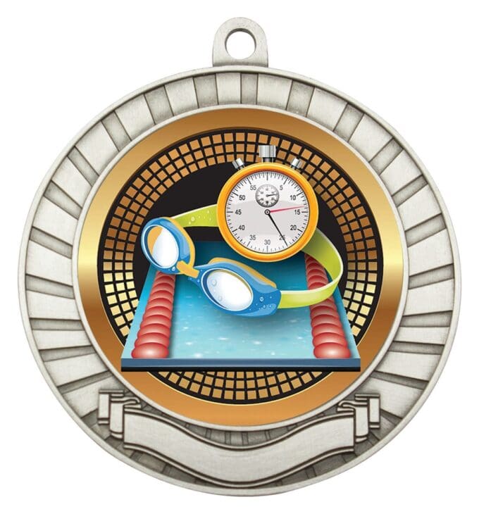 Eco Scroll Swimming Medal - Image 3