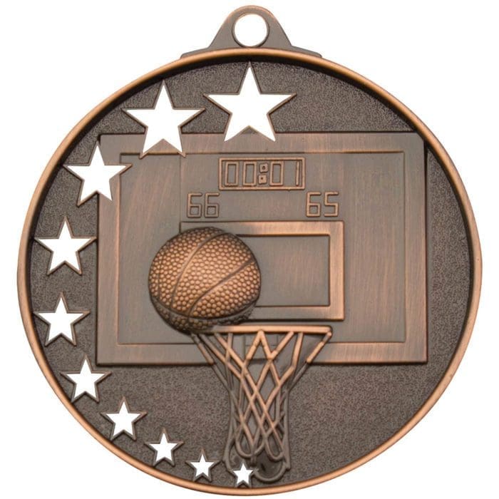 Basketball Hollow Stars Medal - Image 3