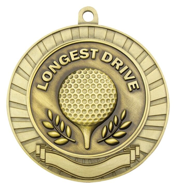 Eco Scroll Golf Longest Drive Medal