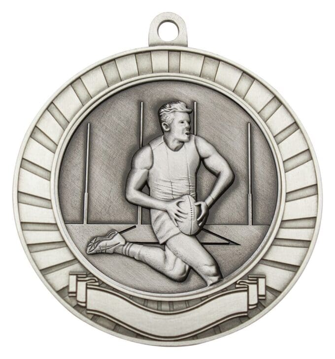 Eco Scroll Aussie Rules Male Medal - Image 3