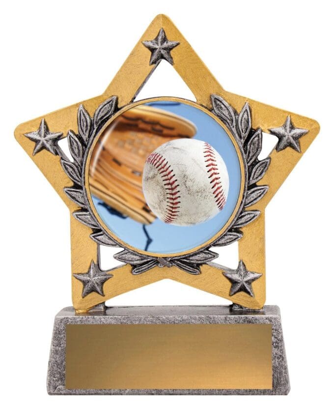 Mini Star Colour Baseball Trophies