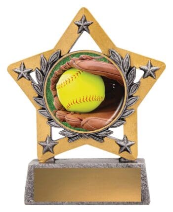 Mini Star Softball Trophies