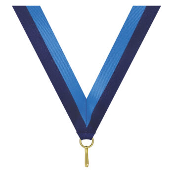 Navy Light Blue V Neck Ribbon