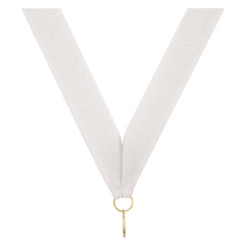 White V Neck Ribbon