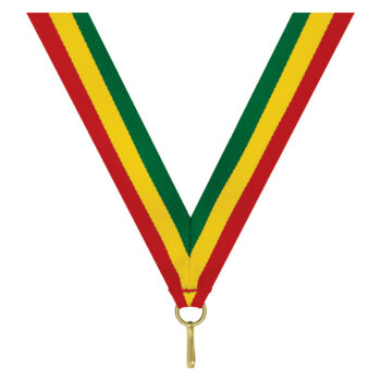 Red Yellow Green V Neck Ribbon
