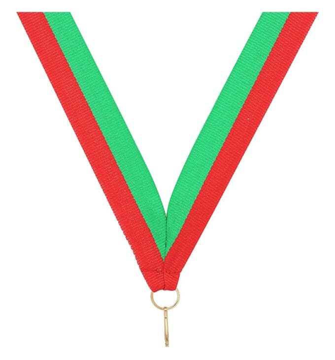 Red Green V Neck Ribbon