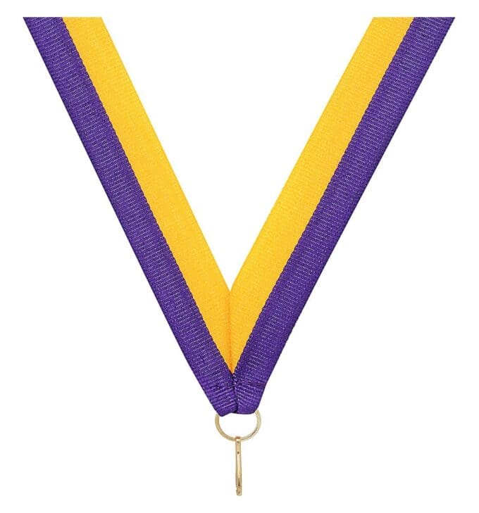 Purple Gold V Neck Ribbon