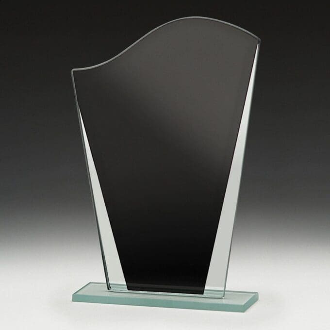 Vescar Curve Black Glass Trophy - Image 2